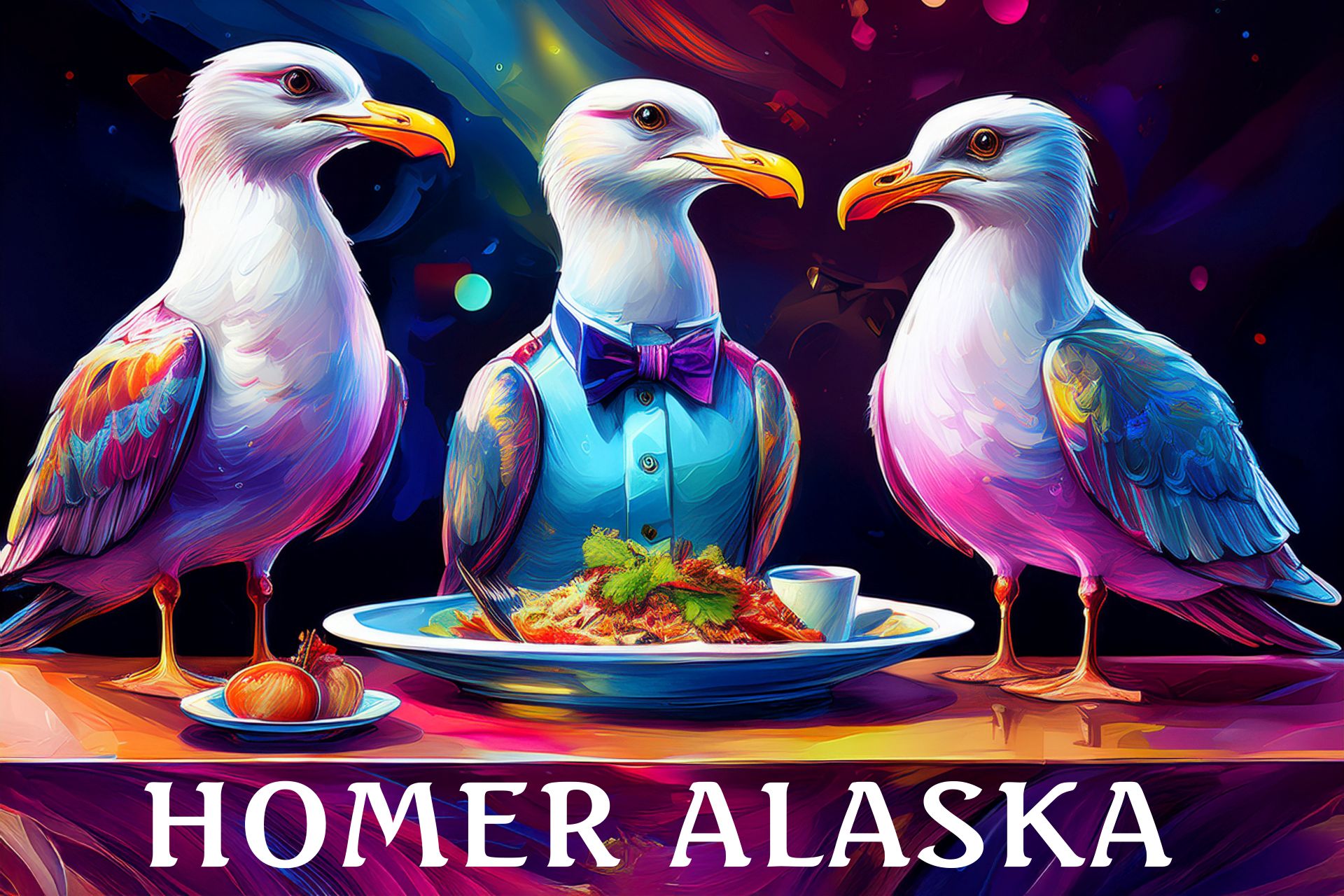 Three Seagulls Homer